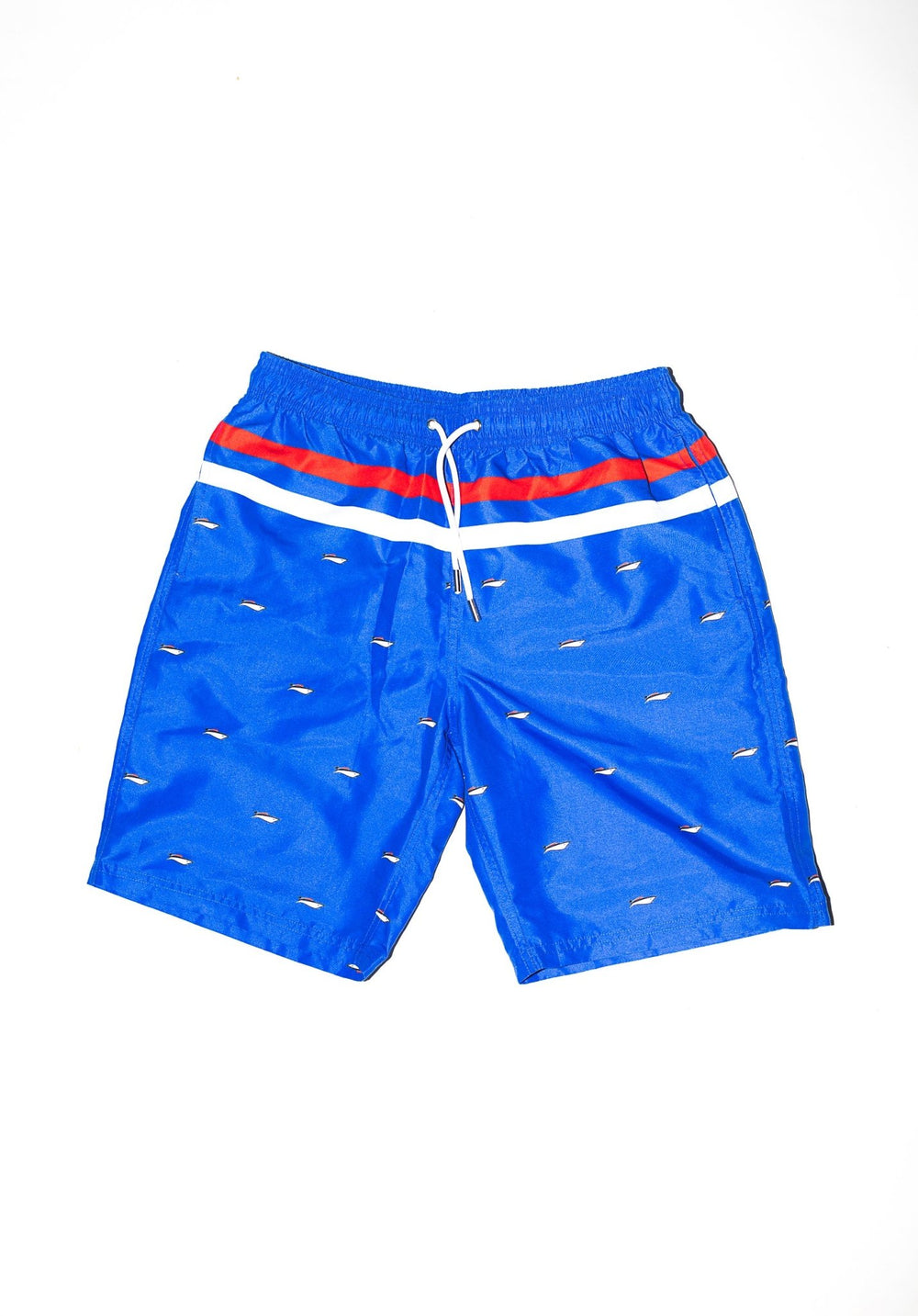 Blue Logo Swim Trunks - SET SAIL APPAREL