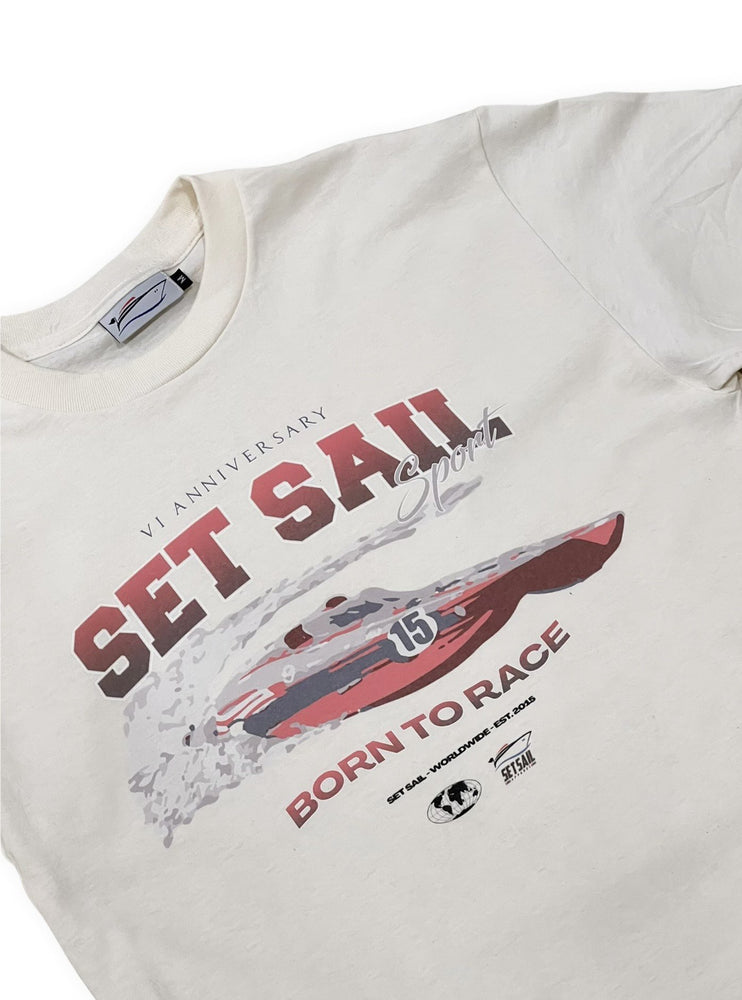
                  
                    Créme 'Born to Race' Set Sail Anniversary Tee - SET SAIL APPAREL
                  
                