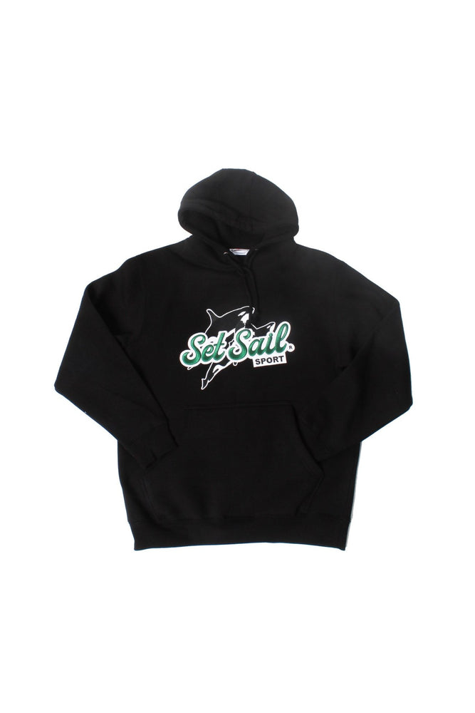 "Killer Instinct" Embroidered Black Hoodie - SET SAIL APPAREL