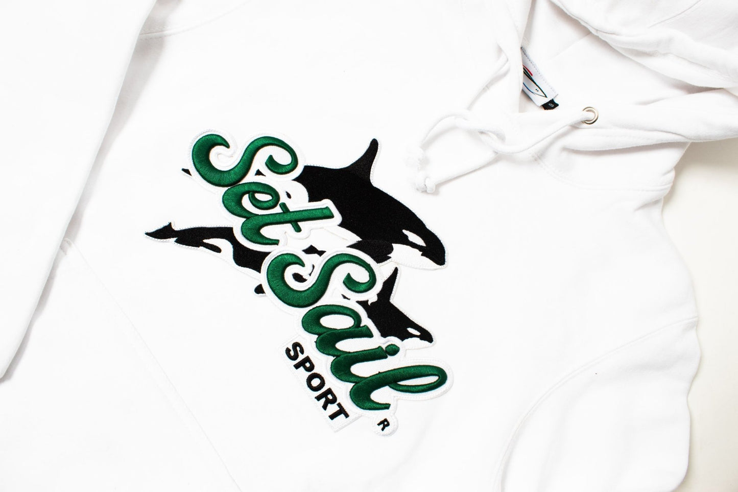 
                  
                    Graphic Oversized White Hoodie for Men and Women | SET SAIL APPAREL
                  
                
