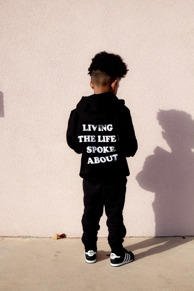 
                  
                    "Live the Life" Youth Black Hoodie - SET SAIL APPAREL
                  
                